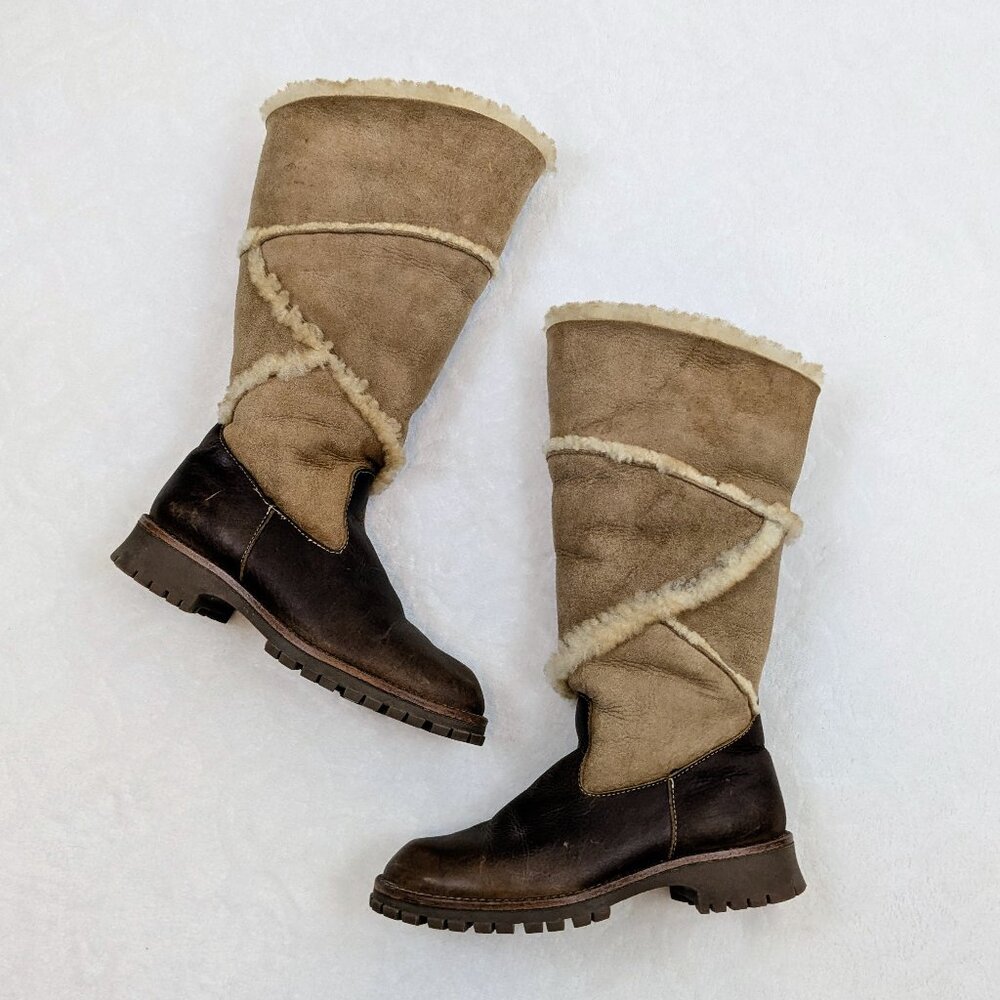 Don Diego Suede Leather Shearling Boots